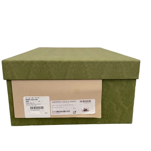 GUCCI Men's GG Run Sneakers Technical Knit 680900 Red Black Gray Sz 11 US 11.5 - Picture 7 of 16